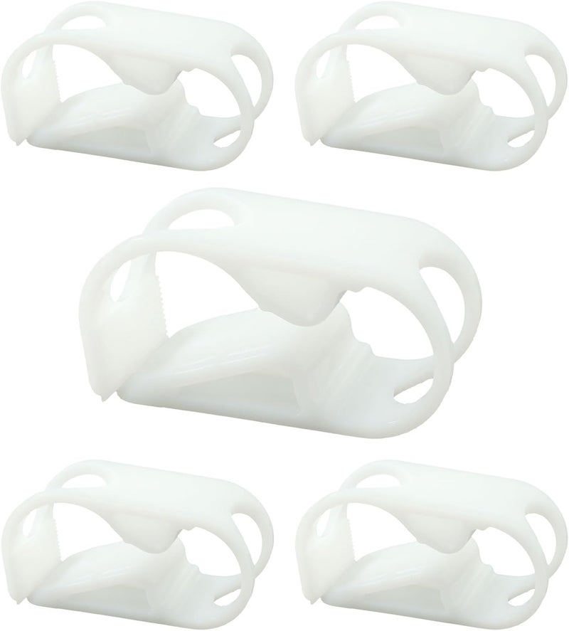 Bivethoi 5 Pcs 1/2" - 5/7" Plastic Tubing Clamps Adjustable Tube Clamp, Laboratory Pinch Valve Flow Control Hose Clamp, White - Image 1